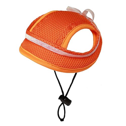 IUOUTG Rosa Haustier Sonnenschutz Hut, Mädchen Welpen Strandhüte Mit Verstellbarem Kordelzug Atmungsaktiver Mesh Bogen Für Hund-Katzen von IUOUTG