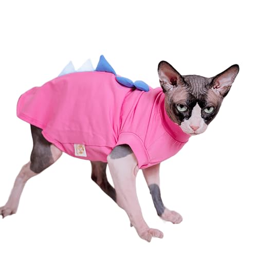 IUOUTG Runder Kragen Kätzchen Shirts, Niedliche Sommer Sphynx Haarlose Katze Kleidung, Tägliche Tragen Haustier Pullover Pyjamas Outfit Für Devon Rex, Welpen IUOUTG Runder Kragen Kätzchen Shirts, Niedliche Sommer Sphynx Haarlose Katze Kleidung, Tägliche Tragen Haustier Pullover Pyjamas Outfit Für Devon Rex, Welpen von IUOUTG