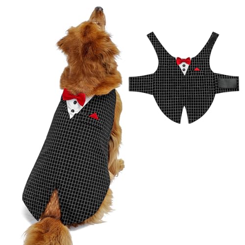 IUOUTG Smoking Anzug Für Große Hunde, Formelle Hunde Hochzeitsfeier Shirt Mit Krawatte, Stilvolles Haustier Prinz Gentleman Outfit Für Geburtstag Kostüm IUOUTG Smoking Anzug Für Große Hunde, Formelle Hunde Hochzeitsfeier Shirt Mit Krawatte, Stilvolles Haustier Prinz Gentleman Outfit Für Geburtstag Kostüm von IUOUTG