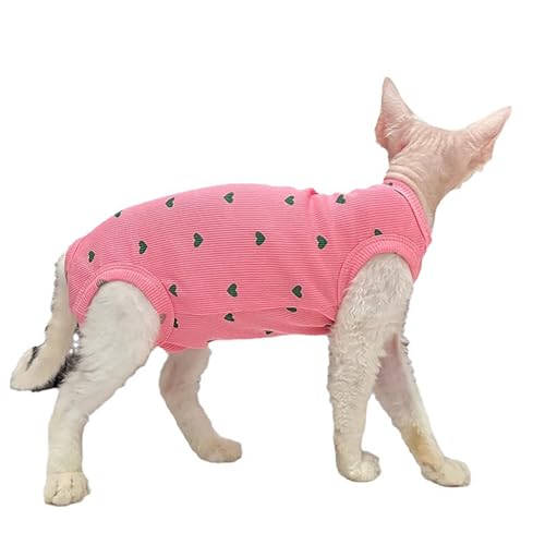 IUOUTG Sphynx Katze Kleidung Weste, Weiches Cooles T-Shirt Für Haarlose Katze, Niedliche Sommer Haustiere Kleidung Mit Liebesmuster Für Devon Rex Geburtstagsfeier IUOUTG Sphynx Katze Kleidung Weste, Weiches Cooles T-Shirt Für Haarlose Katze, Niedliche Sommer Haustiere Kleidung Mit Liebesmuster Für Devon Rex Geburtstagsfeier von IUOUTG