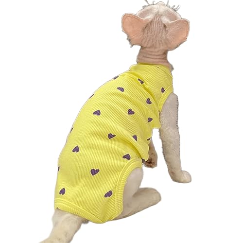 IUOUTG Sphynx Katze Kleidung Weste, Weiches Cooles T-Shirt Für Haarlose Katze, Niedliche Sommer Haustiere Kleidung Mit Liebesmuster Für Devon Rex Geburtstagsfeier IUOUTG Sphynx Katze Kleidung Weste, Weiches Cooles T-Shirt Für Haarlose Katze, Niedliche Sommer Haustiere Kleidung Mit Liebesmuster Für Devon Rex Geburtstagsfeier von IUOUTG