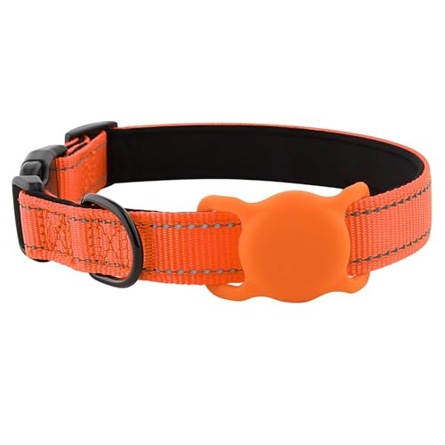 IUOUTG Verstellbares Hundehalsband Mit Luft-Etikett Halter Wasserdichtes Reflektierendes Haustier Halsband Mit Metallschnalle von IUOUTG