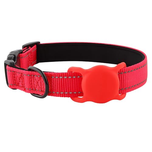 IUOUTG Verstellbares Hundehalsband Mit Luft-Etikett Halter Wasserdichtes Reflektierendes Haustier Halsband Mit Metallschnalle von IUOUTG