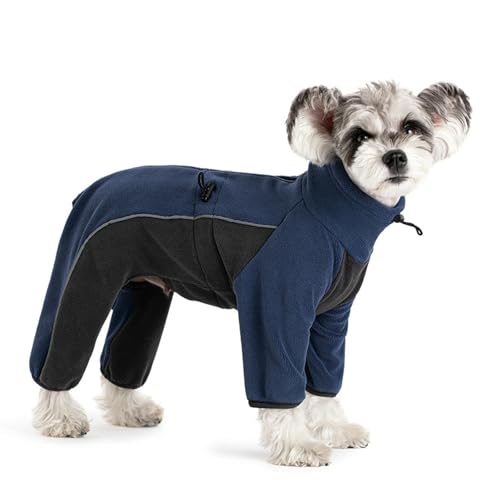 IUOUTG Warm Hunde Winter -Onesie Jumpsuit, Weicher Pullover Haustier -Pyjamas Mit Verstellbarem Kordelzug Und Langen Ärmel, Gemütliche Hundemantel -Jammies Für Kleine Mittelgroße Hunde von IUOUTG