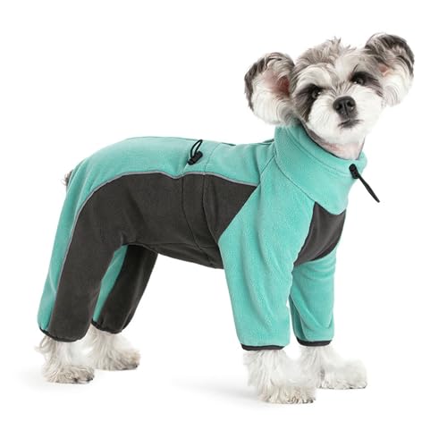 IUOUTG Warm Hunde Winter -Onesie Jumpsuit, Weicher Pullover Haustier -Pyjamas Mit Verstellbarem Kordelzug Und Langen Ärmel, Gemütliche Hundemantel -Jammies Für Kleine Mittelgroße Hunde von IUOUTG