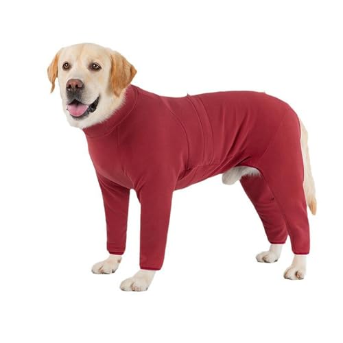 IUOUTG Warmer Fleece -Hund -Jumpall, Winddichtem Pullover Pyjama, Drawess Design Dog Onesie Abgabanzug Für Mittelgroße Und Große Hunde von IUOUTG