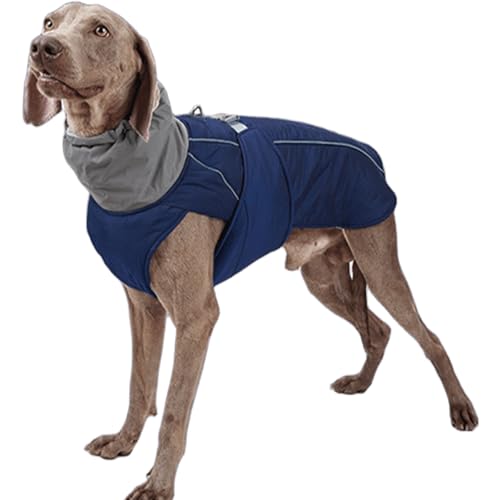 IUOUTG Wasserdichter Hund Wintermantel, Turtleneck Hund Warme Jacke Weste Kleidung Reflektierende Streifen, Fleece Gefüttert Haustier Schneeanzug Für Outdoor von IUOUTG