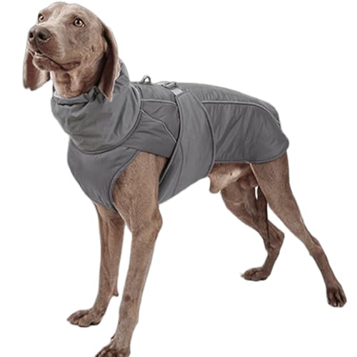 IUOUTG Wasserdichter Hund Wintermantel, Turtleneck Hund Warme Jacke Weste Kleidung Reflektierende Streifen, Fleece Gefüttert Haustier Schneeanzug Für Outdoor von IUOUTG