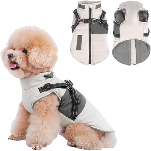 IUOUTG Wasserdichter Winterhundmantel Mit Eingebautem Gurt, Kalte Wetterjacke Für Kleine Hunde, Reflektierende Haustierkleidung Mit Reißverschluss Chihuahua Warme Outfits IUOUTG Wasserdichter Winterhundmantel Mit Eingebautem Gurt, Kalte Wetterjacke Für Kleine Hunde, Reflektierende Haustierkleidung Mit Reißverschluss Chihuahua Warme Outfits von IUOUTG