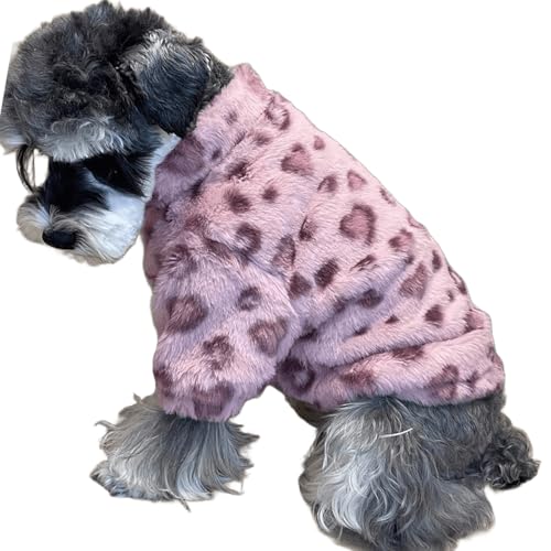 IUOUTG Weiche Rosa Fleece Hunde Mäntel Für Den Winter, Warme Welpen Kleidung Mit Reißverschluss, Fuzzy Katze Bekleidung Weiche Thermische Haustier Jacke Mantel Für Kaltes Wetter von IUOUTG