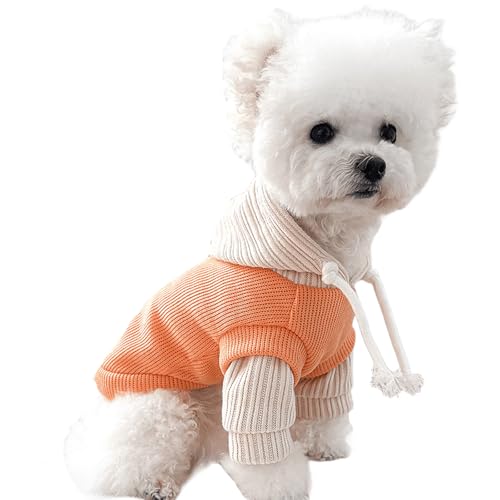 IUOUTG Weicher Kleiner Hund Hoodie Pullover, Atmungsaktives Warmes Haustier Mäntel Sweatshirt Mit Hut Niedliche Warme Katze Outfits Für Welpen Kätzchen Kleidung von IUOUTG