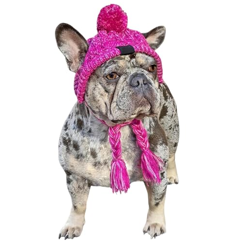 IUOUTG Weicher Strickhund Wintermütz Mit Ohrlöchern, Winddichte Warme Haustierkappe, Stilvolles Hundebekleidungszubehör Für Kleine Mittlere Große Hunde von IUOUTG