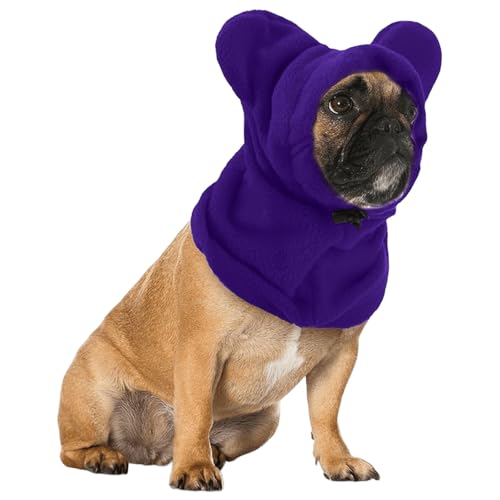 IUOUTG Winter Hund Hüte Ruhige Ohren Für Hunde, Warme Welpen Beruhigende Ohr Muffs Hut, Winddichte Haustier Cap Ohrbedeckungen Für Kaltes Wetter Kopf Hals Wärmer von IUOUTG
