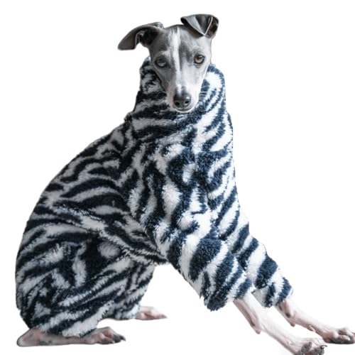 IUOUTG Winter Warm Fleece Hund Jumpsuit, Turtleneck Vollkörper Haustier Pyjamas Für Italienischen Greyhound, Whippet Outfits Für Kleine Mittlere Große Hunde von IUOUTG
