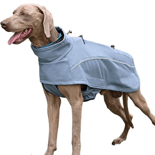 IUOUTG Wintermantel Für Hunde, wasserdichte Haustierjacke Mit Leineloch, Reflektierender Haustier Kaltes Wetter Mantel Mit Reißverschluss Für Mittlere Große Hunde von IUOUTG