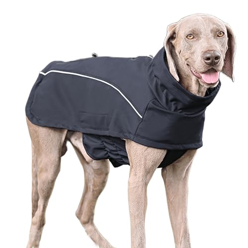 IUOUTG Wintermantel Für Hunde, wasserdichte Haustierjacke Mit Leineloch, Reflektierender Haustier Kaltes Wetter Mantel Mit Reißverschluss Für Mittlere Große Hunde von IUOUTG