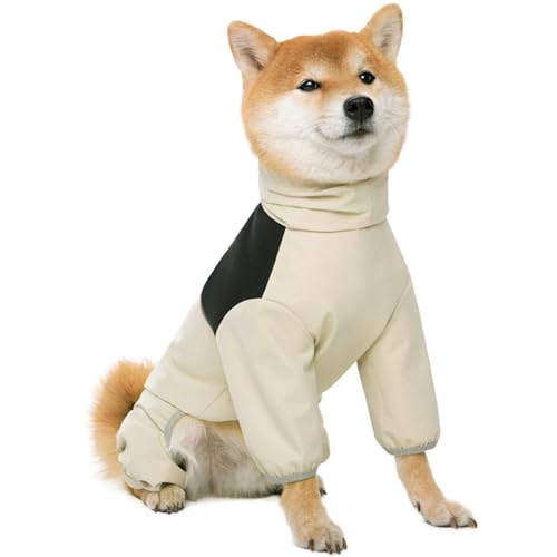 IUOUTG wasserdichte Hund Regenjacke Für Große Rassen, Alle Wetterreflektierende Haustiermantel Mit Reißverschluss, Leichte Haustier Regenmantel Für Hund Outdoor-Ausrüstung von IUOUTG