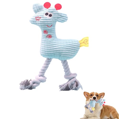 IUUWON Quietschendes Plüsch-Spielzeug für Hunde, mit sauberen Zähnen, für kleine, mittelgroße und große Hunde aller Rassen, Blau IUUWON Quietschendes Plüsch-Spielzeug für Hunde, mit sauberen Zähnen, für kleine, mittelgroße und große Hunde aller Rassen, Blau von IUUWON