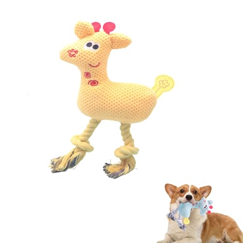 IUUWON Quietschendes Plüsch-Spielzeug für Hunde, mit sauberen Zähnen, für kleine, mittelgroße und große Hunde aller Rassen, Gelb IUUWON Quietschendes Plüsch-Spielzeug für Hunde, mit sauberen Zähnen, für kleine, mittelgroße und große Hunde aller Rassen, Gelb von IUUWON
