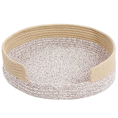 Haustierbett, warmer Korb, weich, für den Innenbereich, gewebtes Bett für Katzen, Welpen, gewebt für kleine Tiere, rundes Bett Haustierbett, warmer Korb, weich, für den Innenbereich, gewebtes Bett für Katzen, Welpen, gewebt für kleine Tiere, rundes Bett von IWOMA