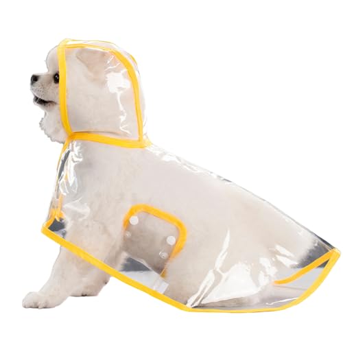 Wasserdichte Regenbekleidung für kleine bis große Hunde, Ponchos, Kapuzenpullover, Haustier-Regenbekleidung mit Hut von IWOMA