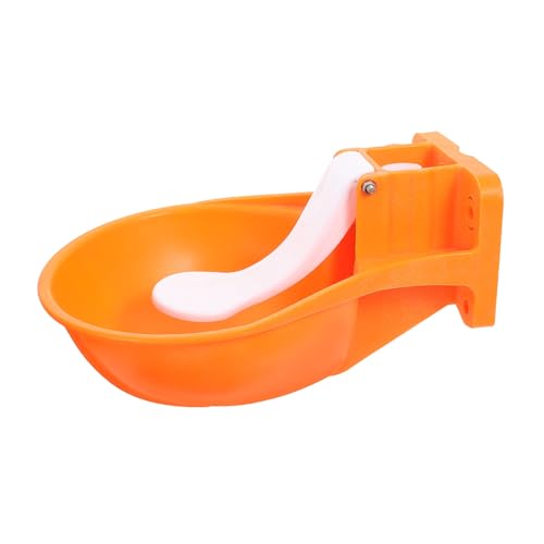 IWOWHERO 1 Set Kuh Trinknapf Ziegen Wasserspender Kuh Wassernapf Ziegen Tränke Automatische Viehtränke Vieh Trinkbehälter Vieh Wassertrog Kuh Tränke Orangefarbener Kunststoff von IWOWHERO