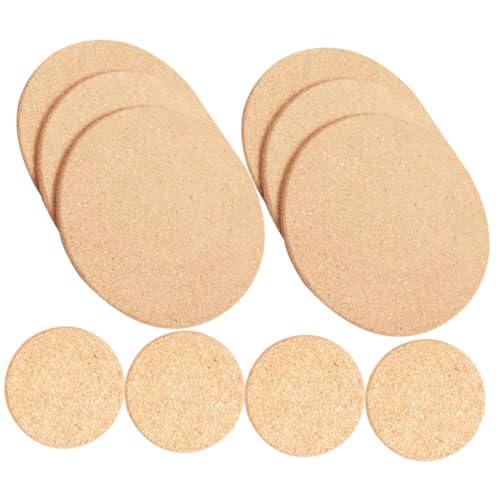 IWOWHERO 10 Stück Blumentopfmatte Pflanzen Kindergarten Untersetzer DIY Pad Mehrzweck-bodenpolster Für Die Gartenarbeit Runde Untersetzer Tassenunterlage Selber Machen Blumentopf-Pads Kork von IWOWHERO