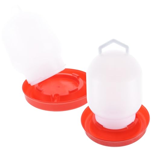 IWOWHERO 2 STÜCK Automatischer Geflügel Wassertränke Kunststoff Wassersparender Geflügeltränke Spender für Hühner Tauben Vögel Praktisch für Haus und Gewerbefarmen von IWOWHERO