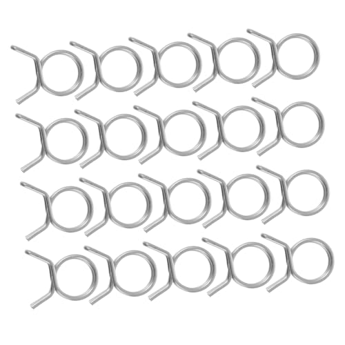 IWOWHERO 50 Stück Wasserrohrschelle schlauchhalter kleine Schlauchschellen Mini-Klemmen Federklammern Klemmen kleine Klammer Schlauchleitung Schellen für Wasserrohre Rostfreier Stahl Silver von IWOWHERO