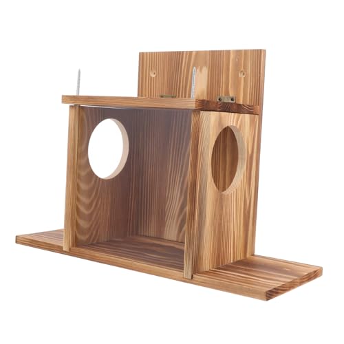 IWOWHERO Eichhörnchen Futterspender Eichhörnchen Futterbehälter Hamster Futterspender Eichhörnchen Futterhaus Eichhörnchen Aus Holz von IWOWHERO