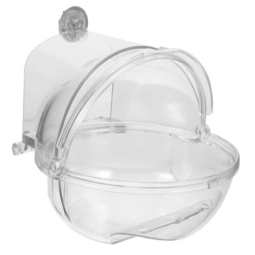 IWOWHERO Vogelbadewanne Für Käfige Transparente Vogelwanne Für Papageien Wellensittiche Und Kleine Vögel Praktische Und Leichte Badewanne Für Regelmäßige Pflege Und Kühlung von IWOWHERO