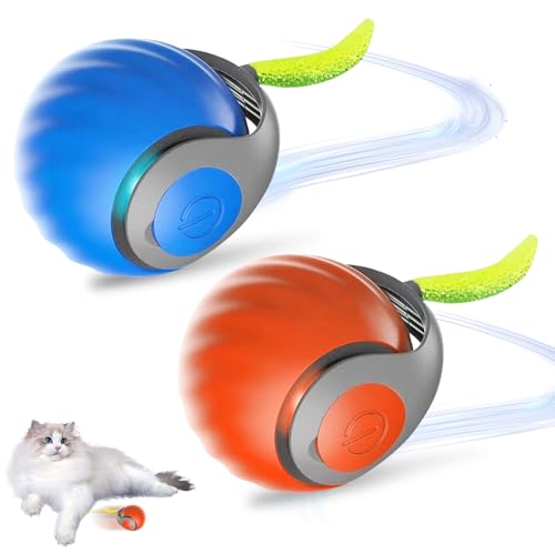 2 Stück Interaktives Katzenspielzeug Katzenball,Katzenball Elektrisch mit Schwanz Interaktives Katzenball Spielzeug 360° Rolling Katzenspielzeug Ball Elektrisch mit USB Aufladbar für Katzen Und Hunde 2 Stück Interaktives Katzenspielzeug Katzenball,Katzenball Elektrisch mit Schwanz Interaktives Katzenball Spielzeug 360° Rolling Katzenspielzeug Ball Elektrisch mit USB Aufladbar für Katzen Und Hunde von IXYHKB