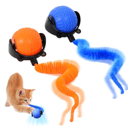 IXYHKB Interaktiver Spielball mit Schwanz für Katzen, 2PCSInteraktives Katzenspielzeug-Ball, Intelligentes Katzenspielzeug, KatzenspielzeugBall-Interaktiv, 360° Rolling Smart-Ball FüR Katzen Hunde IXYHKB Interaktiver Spielball mit Schwanz für Katzen, 2PCSInteraktives Katzenspielzeug-Ball, Intelligentes Katzenspielzeug, KatzenspielzeugBall-Interaktiv, 360° Rolling Smart-Ball FüR Katzen Hunde von IXYHKB