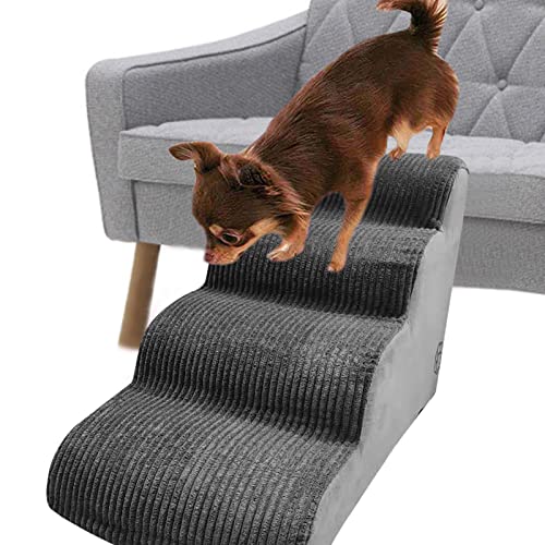 Haustiertreppe Katzentreppe Hundetreppe | Wasserdicht Abnehmbar Haustiertreppe Aus Hochdichtem Schaumstoff | Waschbar Indoor Katzenrampe Für Hochbett | Haustiertreppe Für Kleine Hunde & Katzen von IZAKOV