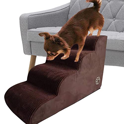 Haustiertreppe Katzentreppe Hundetreppe | Wasserdicht Abnehmbar Haustiertreppe Aus Hochdichtem Schaumstoff | Waschbar Indoor Katzenrampe Für Hochbett | Haustiertreppe Für Kleine Hunde & Katzen von IZAKOV