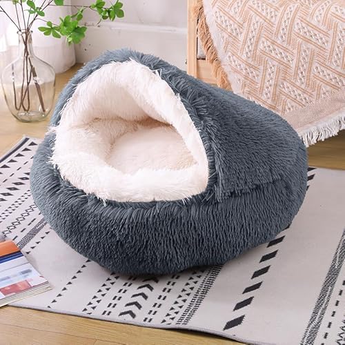 IZDPIBFTA Haustierhütte Winter warm mit Abdeckung, Haustiermatte kickproof, in sich geschlossene Steppdecke, Hundehütte, halbgeschlossene, weiche und halbverpackte Katzenhütte IZDPIBFTA Haustierhütte Winter warm mit Abdeckung, Haustiermatte kickproof, in sich geschlossene Steppdecke, Hundehütte, halbgeschlossene, weiche und halbverpackte Katzenhütte von IZDPIBFTA