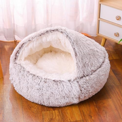 IZDPIBFTA Haustierhütte Winter warm mit Abdeckung, Haustiermatte kickproof, in sich geschlossene Steppdecke, Hundehütte, halbgeschlossene, weiche und halbverpackte Katzenhütte IZDPIBFTA Haustierhütte Winter warm mit Abdeckung, Haustiermatte kickproof, in sich geschlossene Steppdecke, Hundehütte, halbgeschlossene, weiche und halbverpackte Katzenhütte von IZDPIBFTA