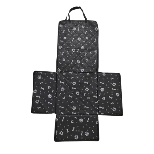 Hundesitz Auto, Hunde Autositz Autositzbezug Tragen Sie Katze Welpen Tasche Reise Klapphängematte wasserdichte Hunde Korb Haustierträger(Black Bone Print) von IZHAOGJING