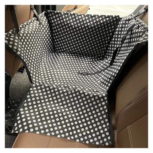 Hundesitz Auto, Hunde Autositz Haustierträger Hund Autositzbezug Tragen for Hunde Katzen Matte Decke Hinten Zurück Hängematte Protector transportin perro(Black Dot) von IZHAOGJING