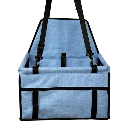Hundesitz Auto, Hunde Autositz Kissen Hängetasche Reise Hund Autositz for kleine bis mittelgroße Katzen Käfig Zubehör(Blue) von IZHAOGJING