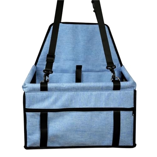 Hundesitz Auto, Hunde Autositz Klappbare Hängematte, Haustierträger, Tasche, Korb, Tragetasche for Katzen, stabil, faltbar, for Reisen, Hundeautositz(Blue) von IZHAOGJING