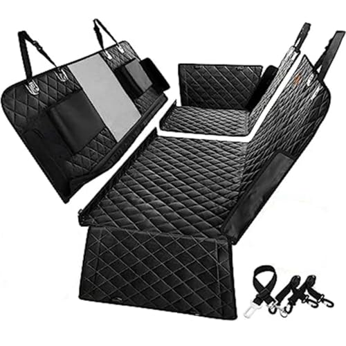 Hundesitz Auto, Hunde Autositz wasserdichte Hunde-Autohängematte, rutschfeste Sitzauflage for Autos, LKWs und SUVs(Black) von IZHAOGJING