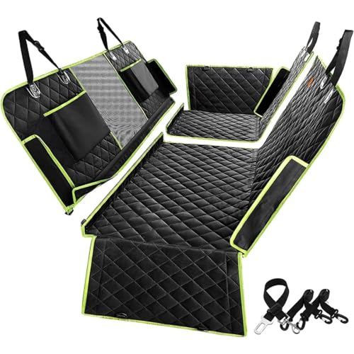 Hundesitz Auto, Hunde Autositz wasserdichte Hunde-Autohängematte, rutschfeste Sitzauflage for Autos, LKWs und SUVs(Green) von IZHAOGJING