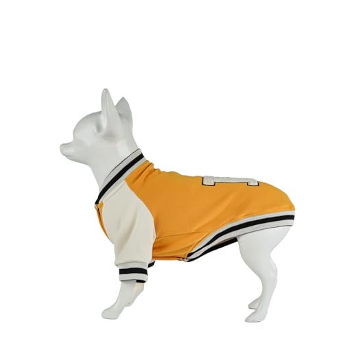 Kuccu Kuccu College-Hundejacke – Gelb mit „K“-Stickerei | Größen S–XXL L von IZOCOOL