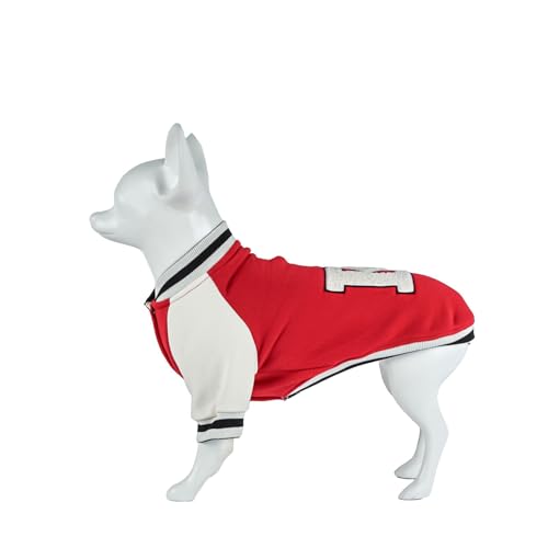 IZOCOOL - Hundepullover Fleece Hundepullover Groß Hunde Sweatshirt, Warm und Leicht, Leicht zu Tragen (Rot, 2XL) von IZOCOOL