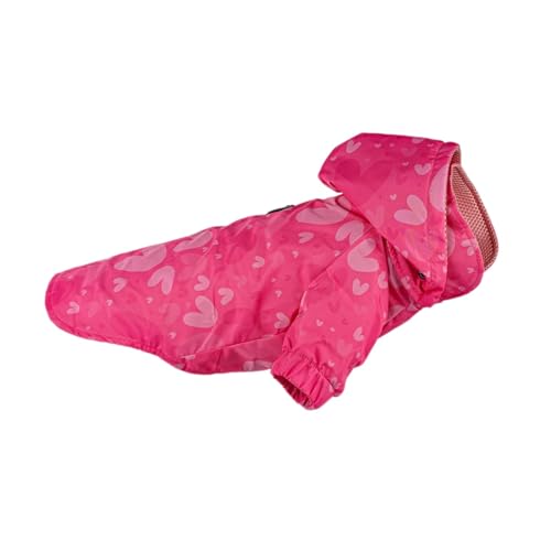 IZOCOOL - Tas Hundemantel wasserdichte Hunde Winter Warm Mantel für Kleine Mittlere Große Hunde Regenmantel Welpen Gepolstert Puffer Weste Haustier Kleidung (Pink, 2XL) von IZOCOOL