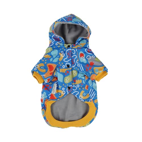 IZOCOOL - Tasarim Hundejacke Wasserdichter Hundemantel Reflektierende Jacke für kaltes Wetter mit weichem Fleecefutter Warmer Mantel für Hund Indoor & Outdoor Camping Wandern (Blau, XL) von IZOCOOL