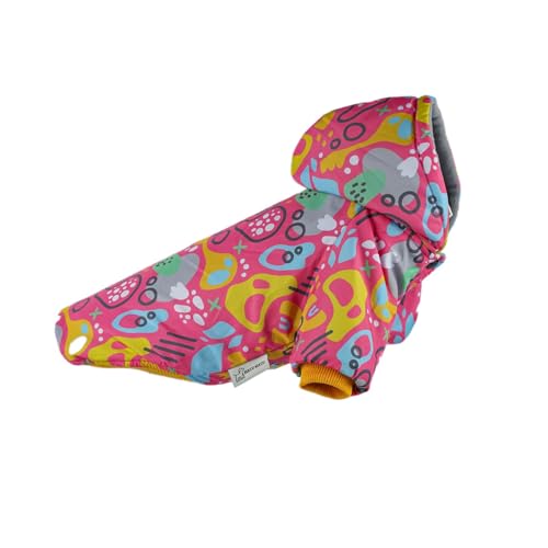 IZOCOOL - Tasarim Hundejacke Wasserdichter Hundemantel Reflektierende Jacke für kaltes Wetter mit weichem Fleecefutter Warmer Mantel für Hund Indoor & Outdoor Camping Wandern (Pink, S) von IZOCOOL