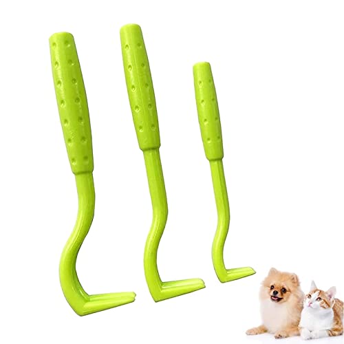 IZyufan 3 Größen Zeckenhaken Set, Zeckenentfernung In Sekunden, Zeckenzange Zeckenentferner für Hund, Katze & Pferd, und Mensch, Perfekt für Jedes Zeckennotfallset(Grün) von IZyufan