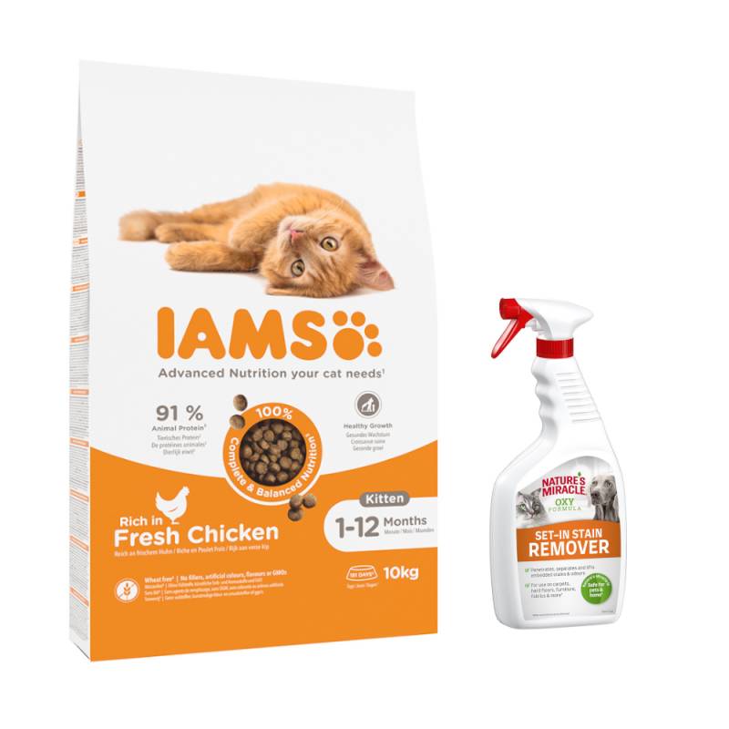 10 kg IAMS Advanced Nutrition Kitten + 709 ml Nature's Miracle Flecken- und Geruchsentferner gratis! - mit Frischem Huhn 10 kg IAMS Advanced Nutrition Kitten + 709 ml Nature's Miracle Flecken- und Geruchsentferner gratis! - mit Frischem Huhn von Iams